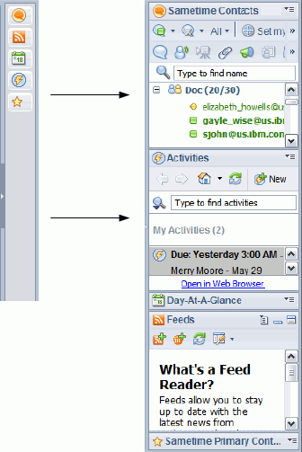 Sidebar showing only application icons and with  applications open